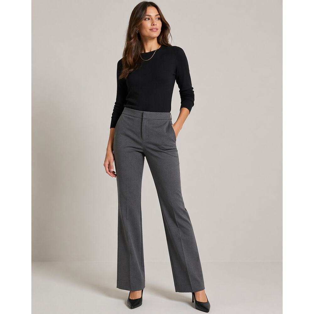 GAP Gray Straight Flare Dress Pants Sz 8 NWT Stretch Work Career Trousers